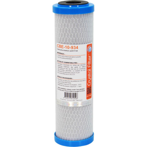 Cartouche CBE-10-934 charbon actif 9''3/4 - 10 µm - Crystal Filter®