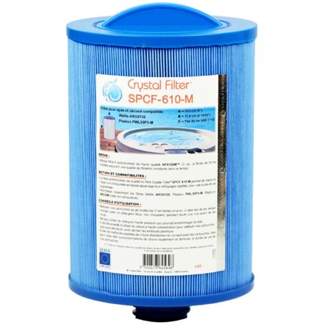 Filtre Spa Crystal Filter® SPCF-610-M - Compatible Wellis AKU0135 - Pleatco PWL35P3-M - Magnum WE35M (1/4)