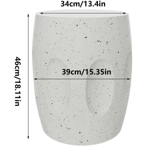 Drum Concrete Garden Stool Outdoor Patio Side Table