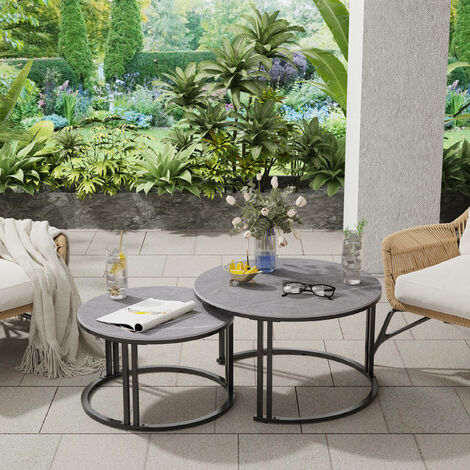 Heavy Duty Industrial Stacked Nesting Coffee Table, Armani grey