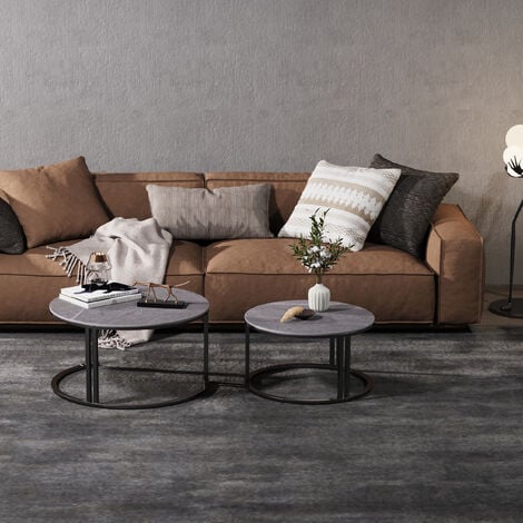 Heavy Duty Industrial Stacked Nesting Coffee Table, Armani grey