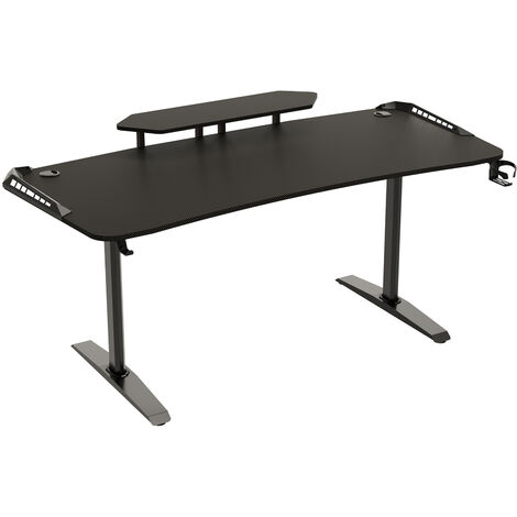RGB Racing Gaming Desk Computer Table With Keyboard Mouse Mat Sofa Side Table Bedroom