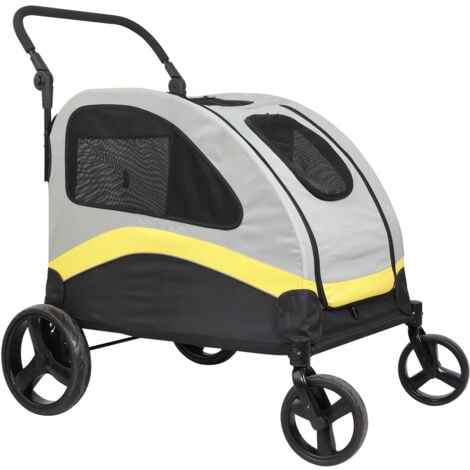 BingoPaw Large Dog Stroller Buggy Heavy Duty Pet Doggy Pram Divided for ...