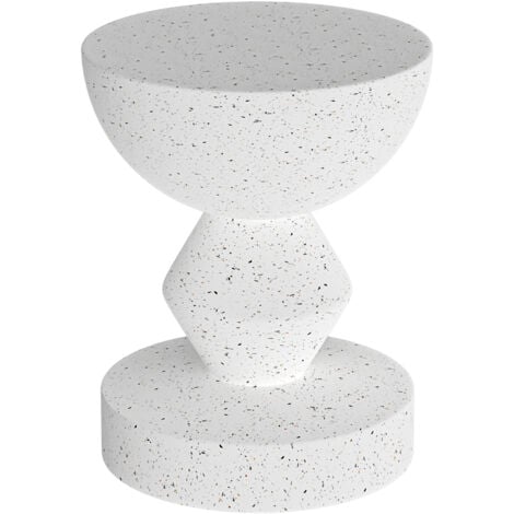 UNHO Lightweight Concrete Garden Side Table Indoor Outdoor Tea Table Balcony Flower Stool