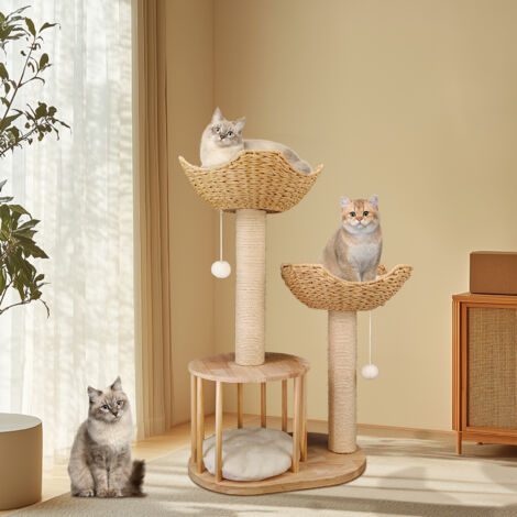 BingoPaw Cat Jumbo Scratching Post Tower Condo Large Kitten Climbing Tree Activity Centre