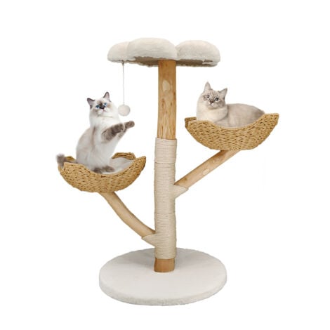 BingoPaw Climbing Tree Tower Cat Scratching Post for Indoor Cats Kitten Play Tower Activity Centre Climbing Stand with Dangling Ball