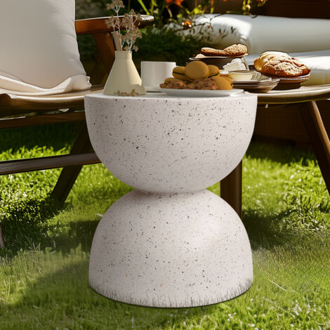 Contemporary Modern Hemispheric Accent Stool Outdoor Concrete Stump Stool Table