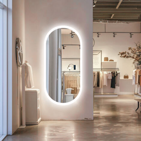 1200x600mm Illuminated Led Bathroom Mirror Bluetooth with Demister Pad Oval Backlit Wall Mounted - 1200mm