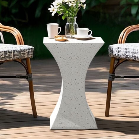 32cm Square Garden Coffee Table Concrete Side Table for Patio Backyard Poolside