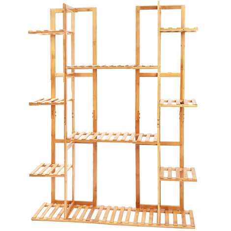 Flower Pot Stand UNHO Plant Stand Multiple Shelves Bamboo