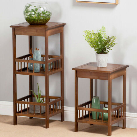 Telephone Table Plant Stand Bedside End Table Hall Lamp Wood Unit Side Drawer, Medium 31 inch