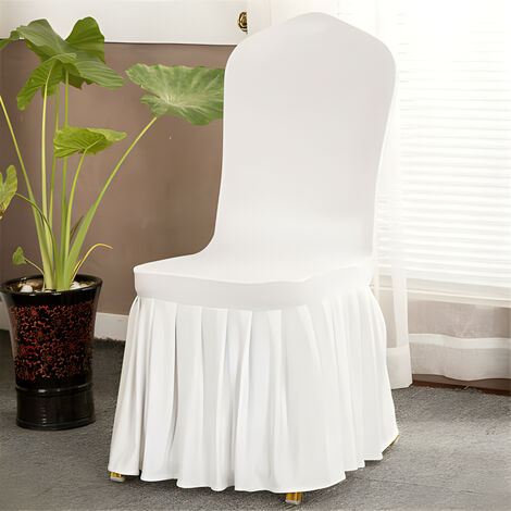 100 Universal White Polyester Spandex Folding Chair Cover Wedding