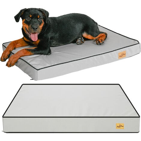 Platform Dog Bed Waterproof Oxford Hard Wearing Mattress Cushion Pet Pillow Tearproof Cover With Thicken Foam Bed, XXL 120 x 90 x 10 cm