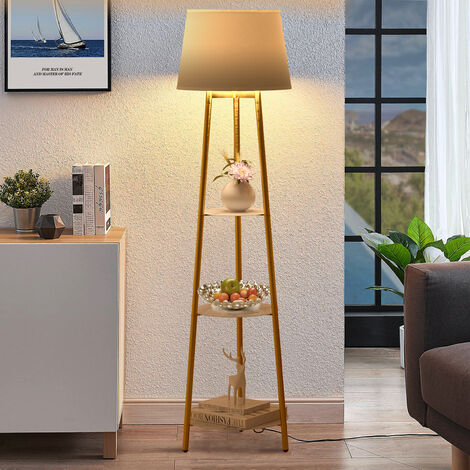 Tall Modern Shelf Floor Lamp Light With, Tiered Floor Lamp