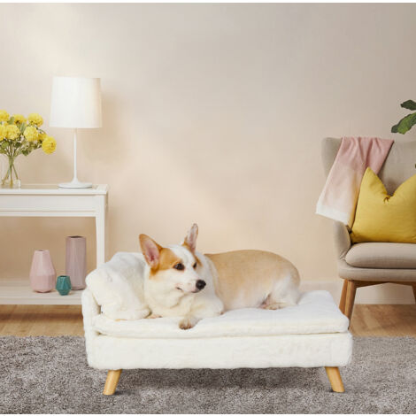 BingoPaw Waterproof Pet Sofa Dog Cat Raised Couch Bed With Cushion and Pillow, Large