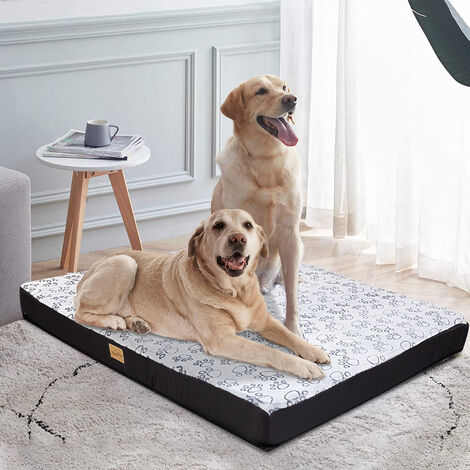Waterproof Jumbo Pet Bed Cushion for Large Dog Orthopedic Mattress w/ Removable Cover, Large 80x60x8cm