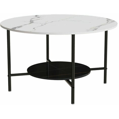 Outdoor round coffee store table with storage