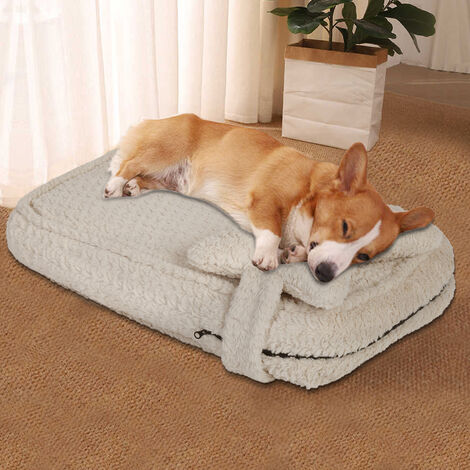 Cat Dog Cushion Comfy Plush Foam Filled Bed Pet Crate Mattress Removeable Pillow