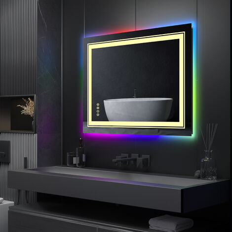 800x600mm Large Illuminated Led Bathroom Mirror with Demister Pad ...