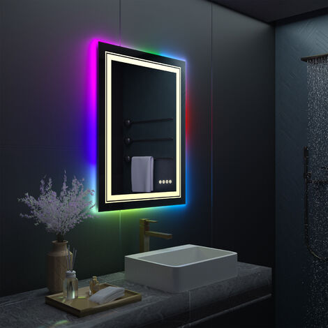 800x600mm Large Illuminated Led Bathroom Mirror with Demister Pad ...