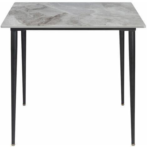 Square Bar Table 4 Seater Dining Table Breakfast Kitchen Home Restaurant Cafe, Italian Grey