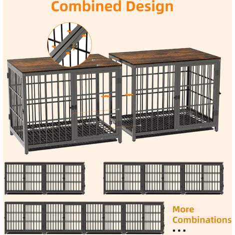 BingoPaw Heavy Duty Dog Kennel Wooden Dog Crate Puppy Cage End