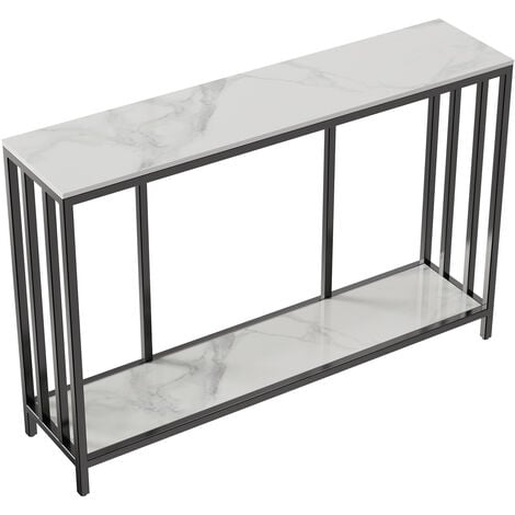 120cm Long Marble Console Table 2 Tiers Entryway Table Couch Hallway Living Room