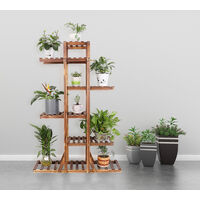 6 Tier Wooden Plant Stand Ladder Rack