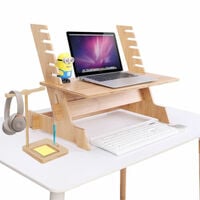 Extra Wide Standing Desk Converter Height-Adjustable Sit-stand Table Laptop Tray