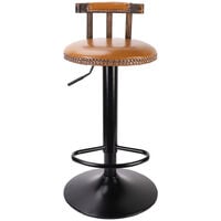2x Rustic Industrial Vintage Retro Breakfast Bar Stool Kitchen Counter Chairs, Wood