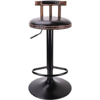 2x Rustic Industrial Vintage Retro Breakfast Bar Stool Kitchen Counter Chairs, Black