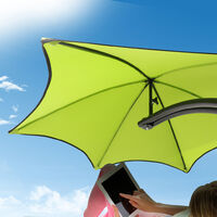 Beach Chair Outdoor Chaise Lounge Chair with Umbrella and Cushion Beach Yard Pool Sunbed Cot