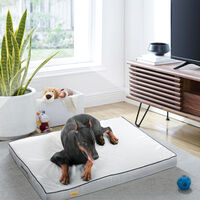 Platform Dog Bed Waterproof Oxford Hard Wearing Mattress Cushion Pet Pillow Tearproof Cover With Thicken Foam Bed, X Large 110 x 85 x 10 cm