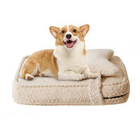 Cat Dog Cushion Comfy Plush Foam Filled Bed Pet Crate Mattress Removeable Pillow