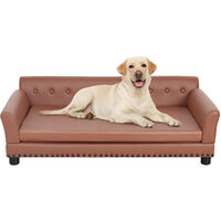 BingoPaw Pet Sofa Chair Bed PU Leather Indoor Dog Cat Puppy Cushion Couch Lounger, Extra Large 120 x 78 x 40cm