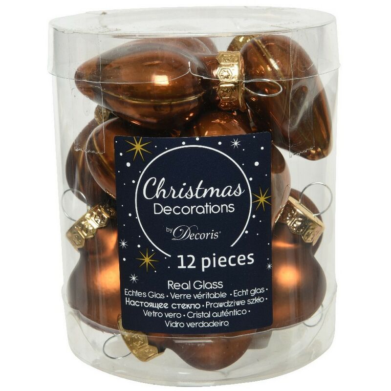 Christbaumschmuck Herzen 8er Set - Glas-Weihnachtskugeln In Mild Sage 4cm Für Baumdeko