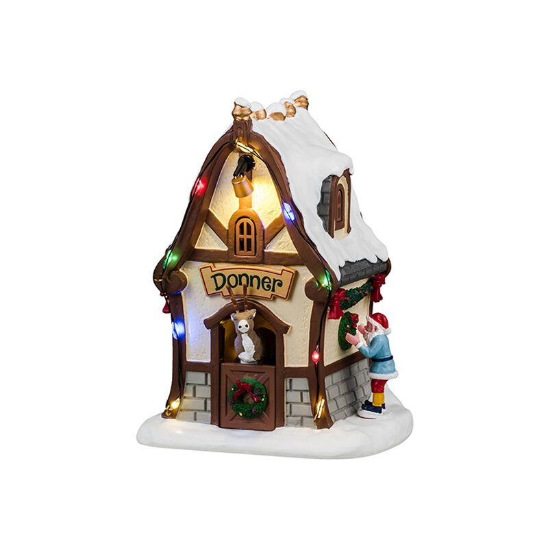 Donner's Den Lemax - Accessorio Per Villaggio Natalizio Santa's Wonderland, Cod. 44333, 8,7x10,2x13,7 Cm - 4