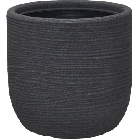 Vasar Pflanztopf Shappy, Blumentopf frostbeständig, Höhe 60 cm, Ø 55 cm, Kunststoff, dunkelgrau