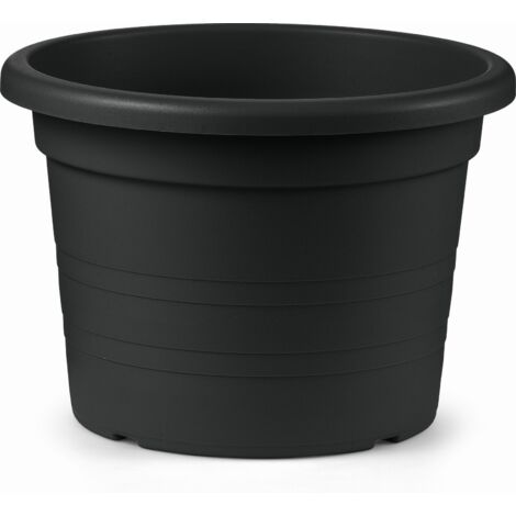 Vaso Cilindro Plastica Anthrazit - 35 cm