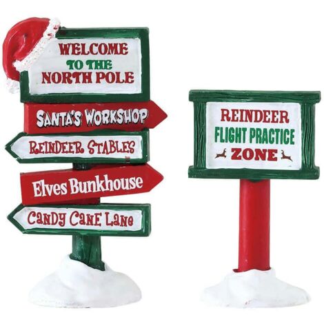 North Pole Signs Set of 2 Art.-Nr. 74325