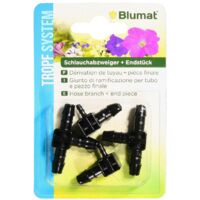 Tropf Blumat® Zubehör Schlauchabzweigung + Endstück - 4er (2+2) Pack