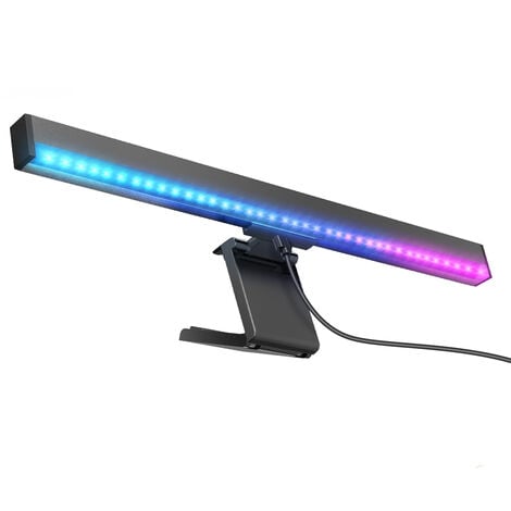 Lampe d'écran RGB Lampe lecture barre lumineuse LED 5V 2A 10W TYPE-C 420mm  pour écran ordinateur moniteur lampe de lecture bureau BlitzMax BM-CS1 LBTN