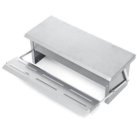 Mangeoire à poulets distributeur automatique à pédale en acier 8.2L 51x21x19cm LBTN