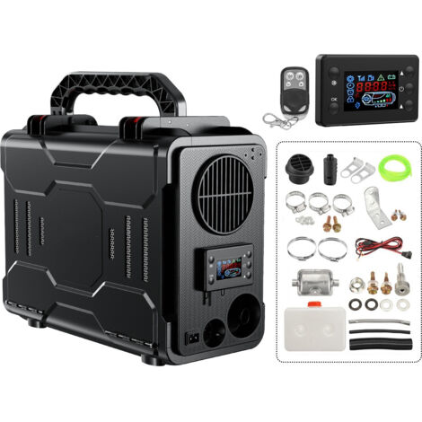 Panneau De Contrôle Télécommande Pour Chauffage Diesel 12V/24V - Affichage Niveau D'huile - Fonction Timer - Rouge/bleu