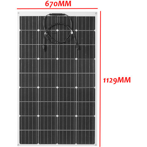 Panneau Solaire Flexible 50 Watt 16 Volt Monocristallin Semi-Flexible  Pliable Mono Chargeur Hors Réseau pour Marine RV Cabine Van Voiture  Surfaces