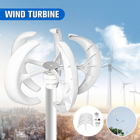 Éolienne 2000W 5 Pales – Générateur Hybride 12/24/48V Avec Contrôleur MPPT