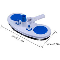 Aspiradora manual, para piscina, en forma de media luna.