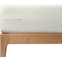 Belle housse de protection élastique hygiénique jusqu'à 30 cm d'épaisseur Beige - 105 cm