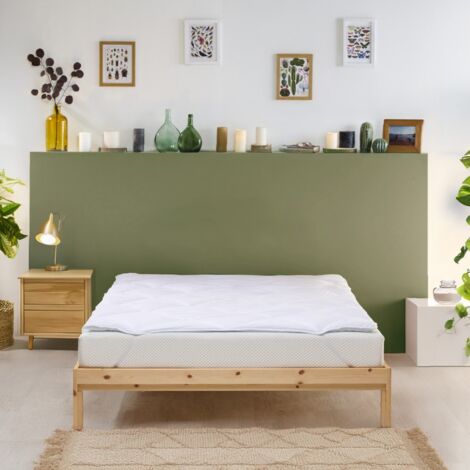 Surmatelas Confort Anti-acariens - Moelleux - Traitement naturel - 140x190 cm (1/5)