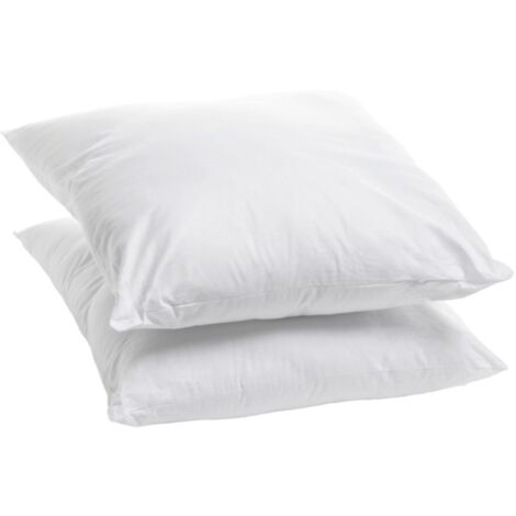Lot de 2 Oreillers Coton Bio - Confort moelleux - 60x60cm (1/2)